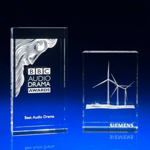 Engraved crystal awards