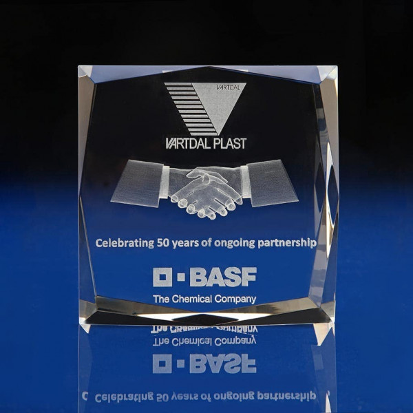 Facet Square Crystal Award