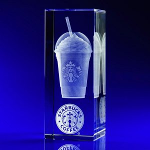 Rectangle - Large Crystal Award - Starbucks Coffee