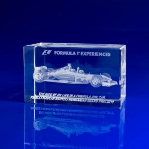 Formula 1 experiences crystal paperweight