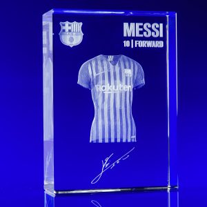 Football trophy, glass football trophy, 3d laser engraved football trophy